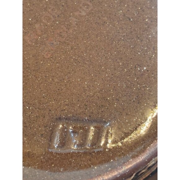 Vintage Copper Lusterware Reindeer Christmas Bowl Made In England - Picture 12 of 15